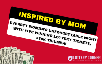 Everett Woman's Unforgettable Night with Five Winning Lottery Tickets, $50K Triumph!